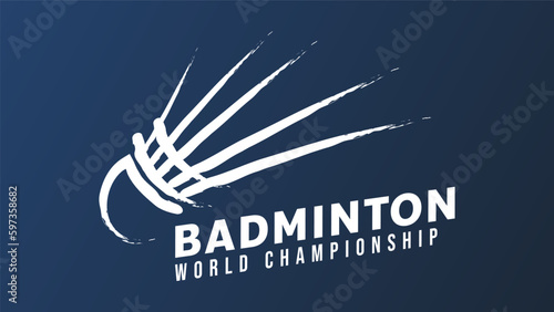 Badminton Logo , badminton court indoor , Simple flat design style  ,Illustrations for use in online sporting events ,  illustration Vector EPS 10