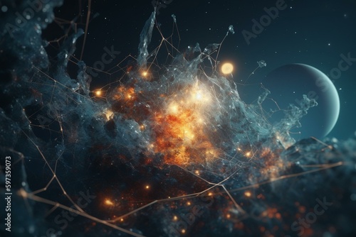 Interconnected cosmos based on relativity theory. Generative AI