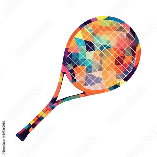 tennis racket abstract style