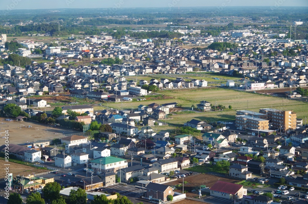 Obraz premium 茨城県 水戸市郊外の展望