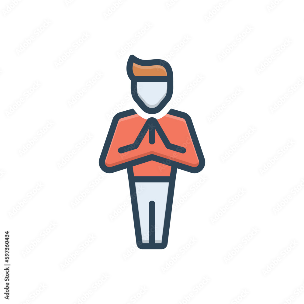 Fototapeta premium Color illustration icon for ideal 