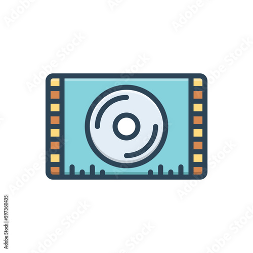 Color illustration icon for indie 