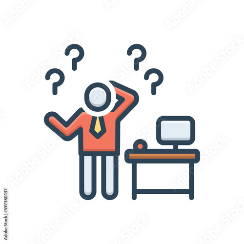 Color illustration icon for lost 