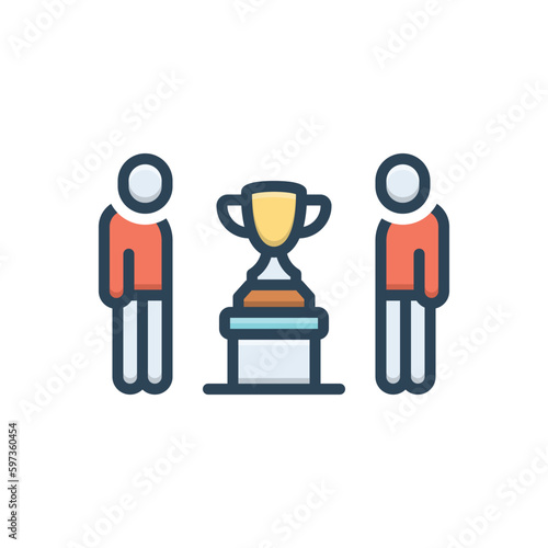 Color illustration icon for adverse 