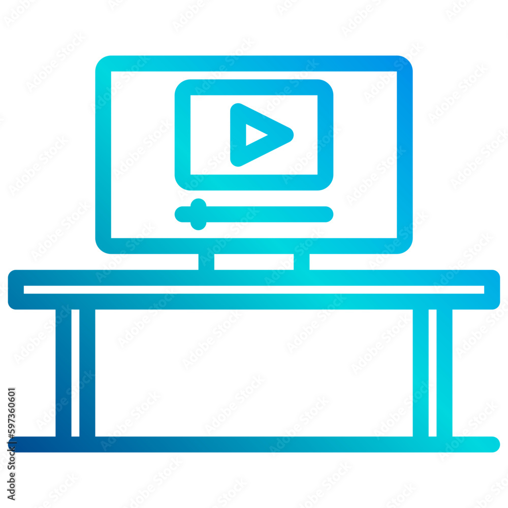 Mornitor gradient line icon Mornitor gradient line icon