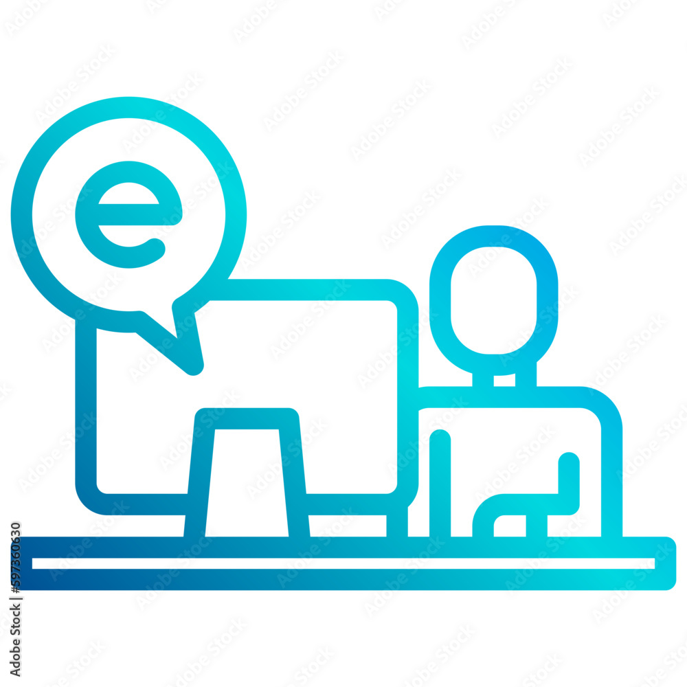 Student gradient line icon Student gradient line icon