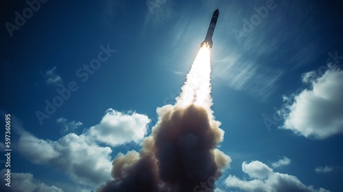 ロケット発射シーンのイメージ　generative ai photo