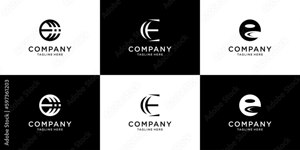 Letter e logo for a company Letter e logo for a company