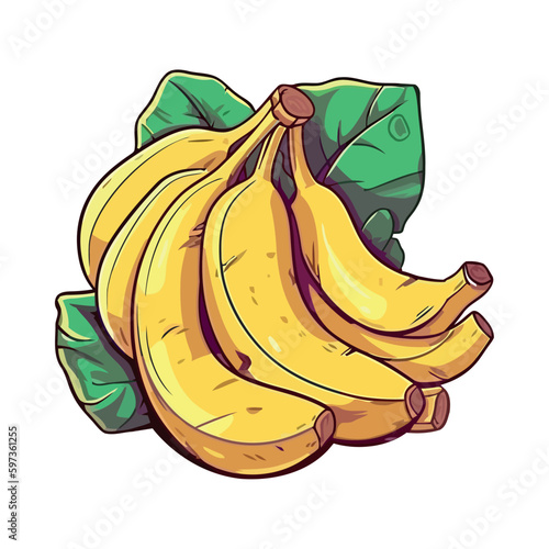 Ripe banana, fresh and organic