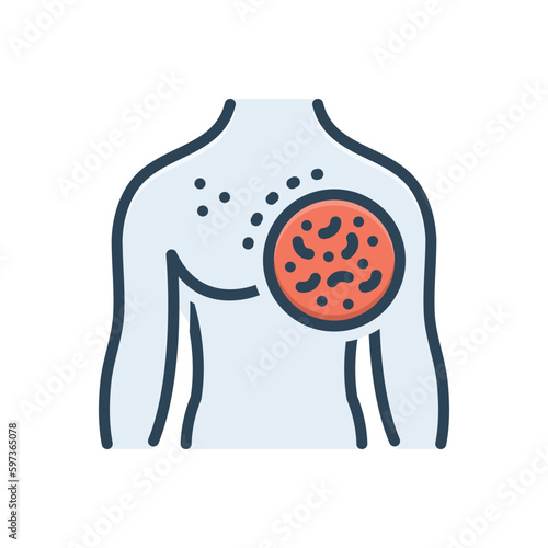 Color illustration icon for diseases 