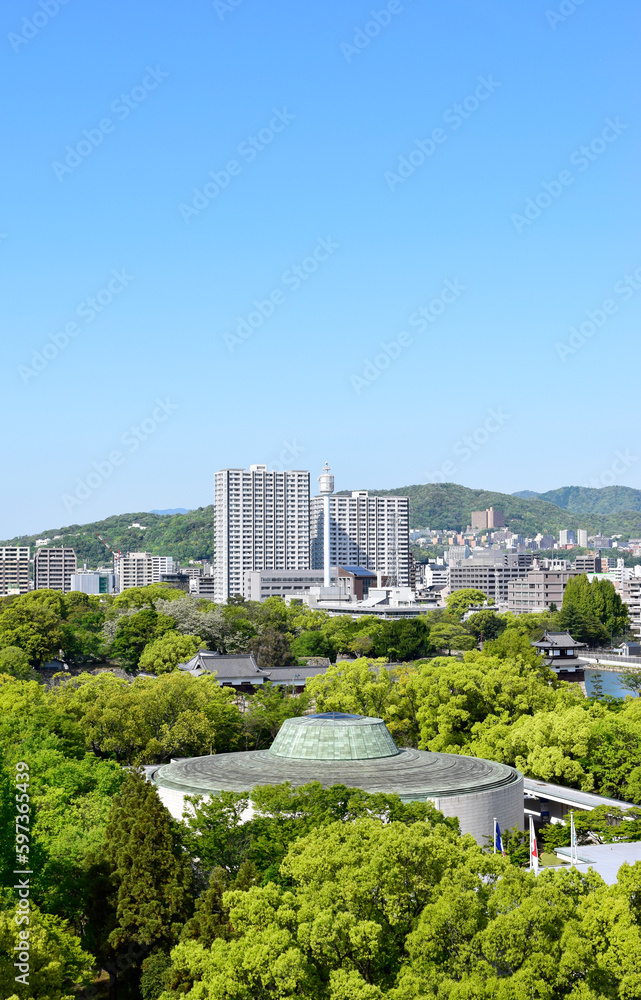 ひろしま美術館と広島の街並み（2023年4月27日撮影）