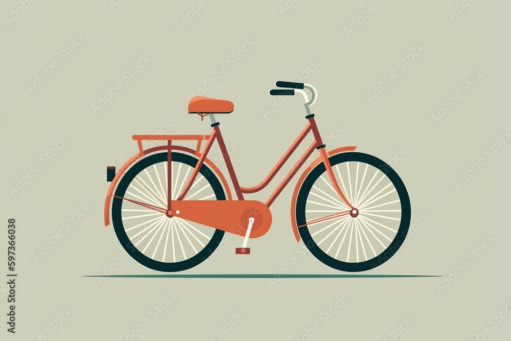 bicycle minimalist illustration of a red bike bicycle minimalist illustration of a red bike