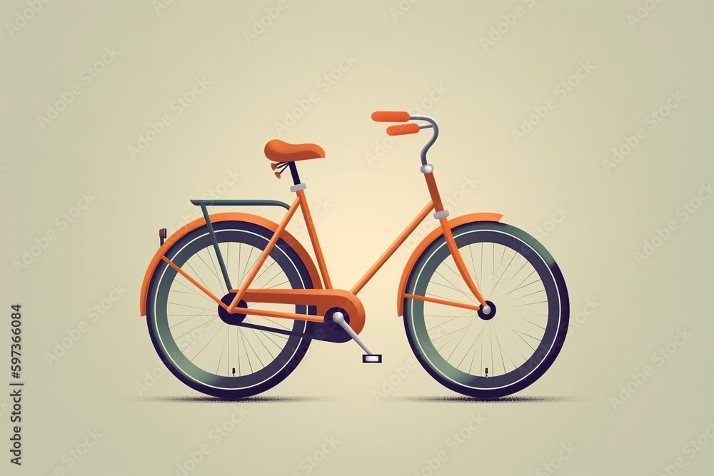 bicycle minimalist illustration of a red bike bicycle minimalist illustration of a red bike