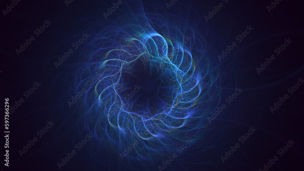 Obraz premium 3D rendering abstract round light background