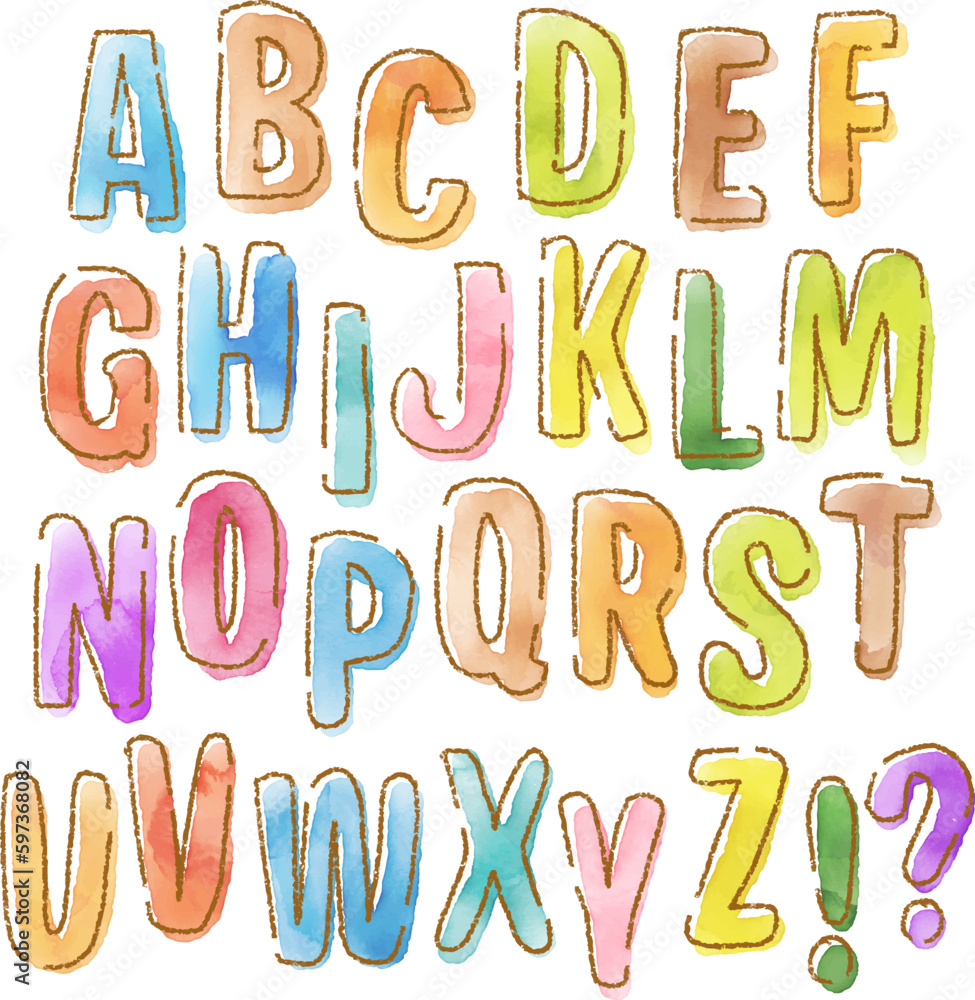 hand drawn vector doodle alphabets hand drawn vector doodle alphabets