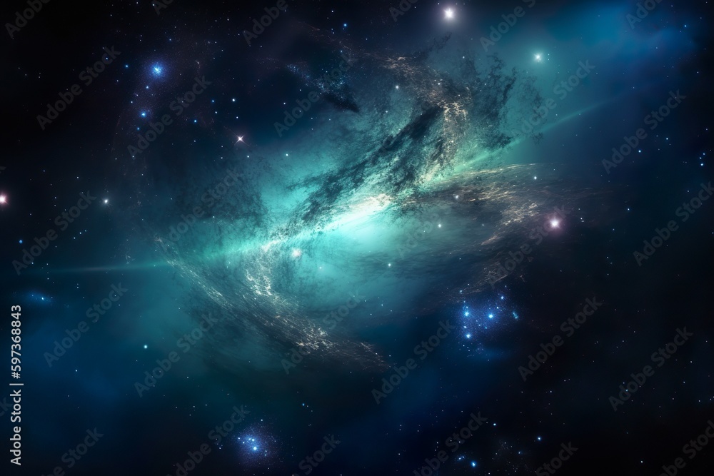 Nebula and stars made with AI