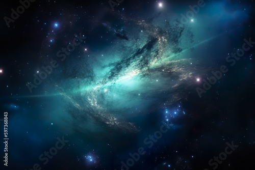 Nebula and stars made with AI