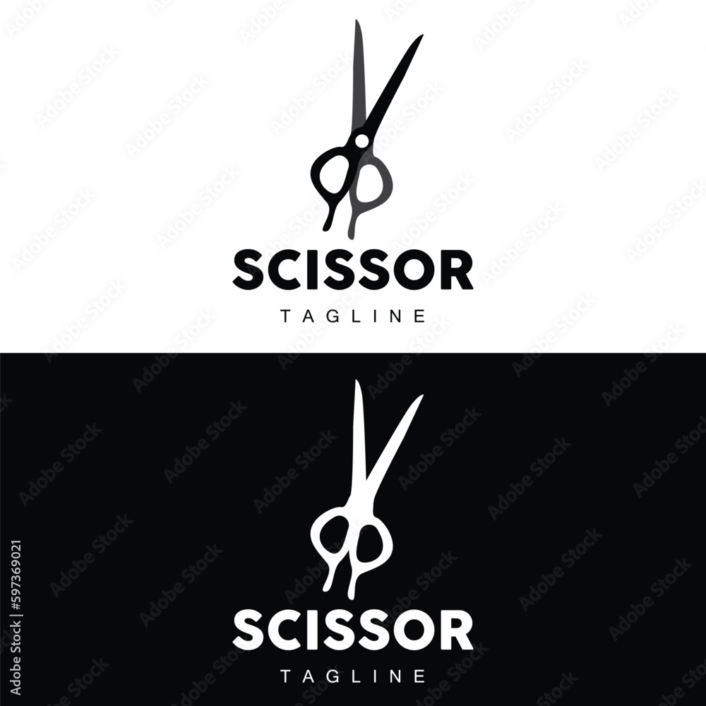 Barber tool scissors logo icon background symbol Barber tool scissors logo icon background symbol