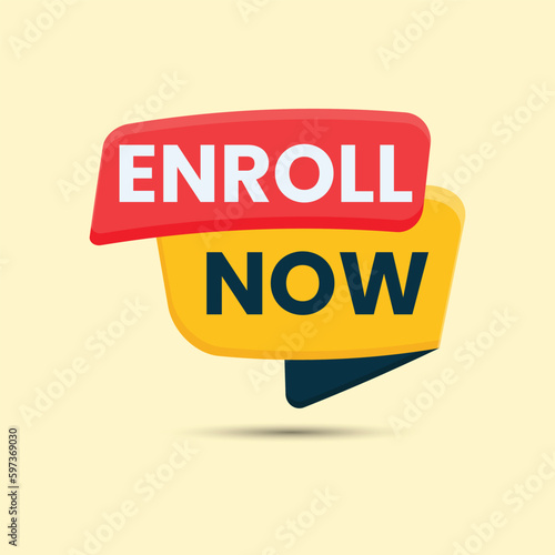 enroll now text button