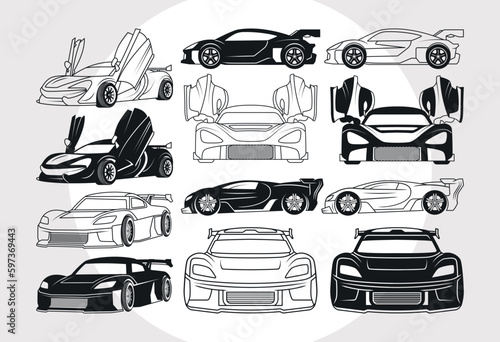 Racing Car SVG Bundle,  Rc Car Svg, Sports Car Svg, Car Svg, Luxury Car Svg, Super Car Svg, Race Car Svg, Car Silhouette Svg