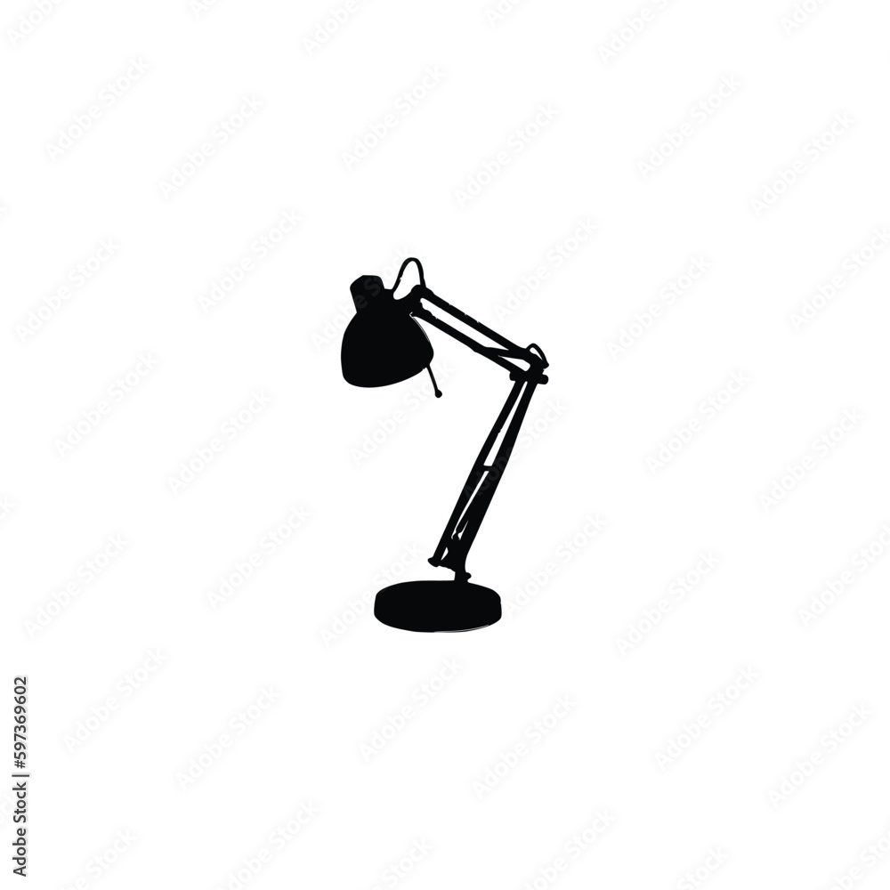 Table light silhouette, lamps Flat style vector illustration. Black light, lamp silhouette set, lamps set. Table light silhouette, lamps Flat style vector illustration. Black light, lamp silhouette set, lamps set.