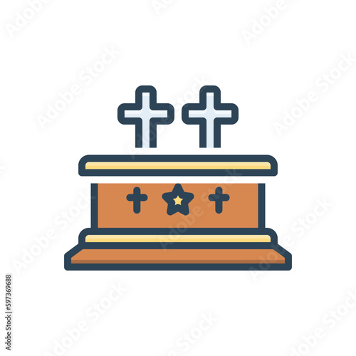 Color illustration icon for killed 