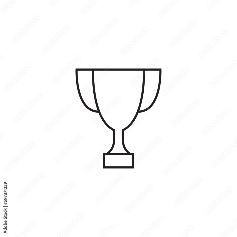 Cup trophy line icon, logo vector Cup trophy line icon, logo vector