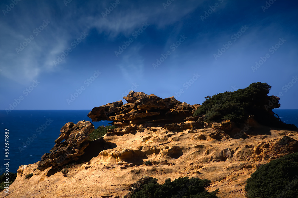 Seascape with a rock