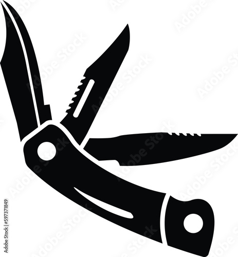 Swiss army jackknife icon vector