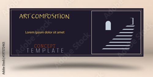 A conceptual idea in the design of a poster, banner, poster, cover or postcard. The idea of corporate style. Template for interior design, prints and decorations