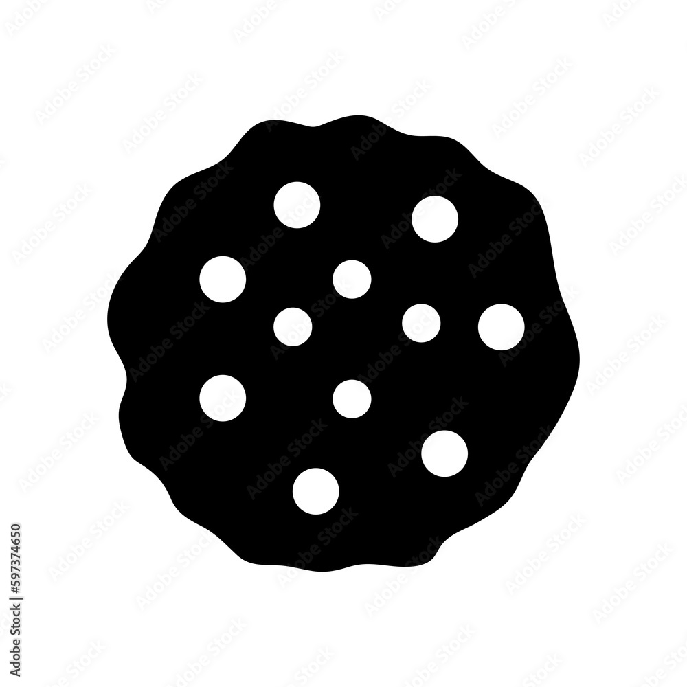 Leaky round cookie vector icon illustration on white background..eps Leaky round cookie vector icon illustration on white background..eps