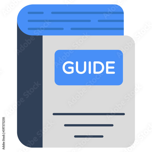A creative design icon of guidebook 