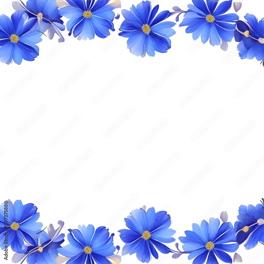 blue flowers frame blue flowers frame