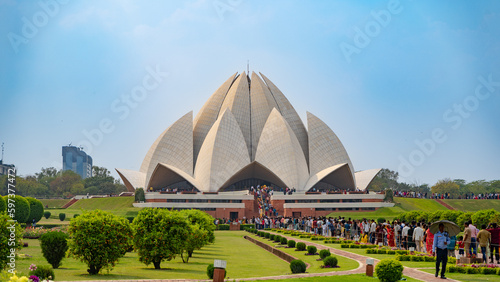 The Lotus Temple is located in New Delhi, India