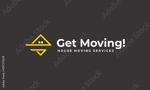 pictogram logo for house moving services company