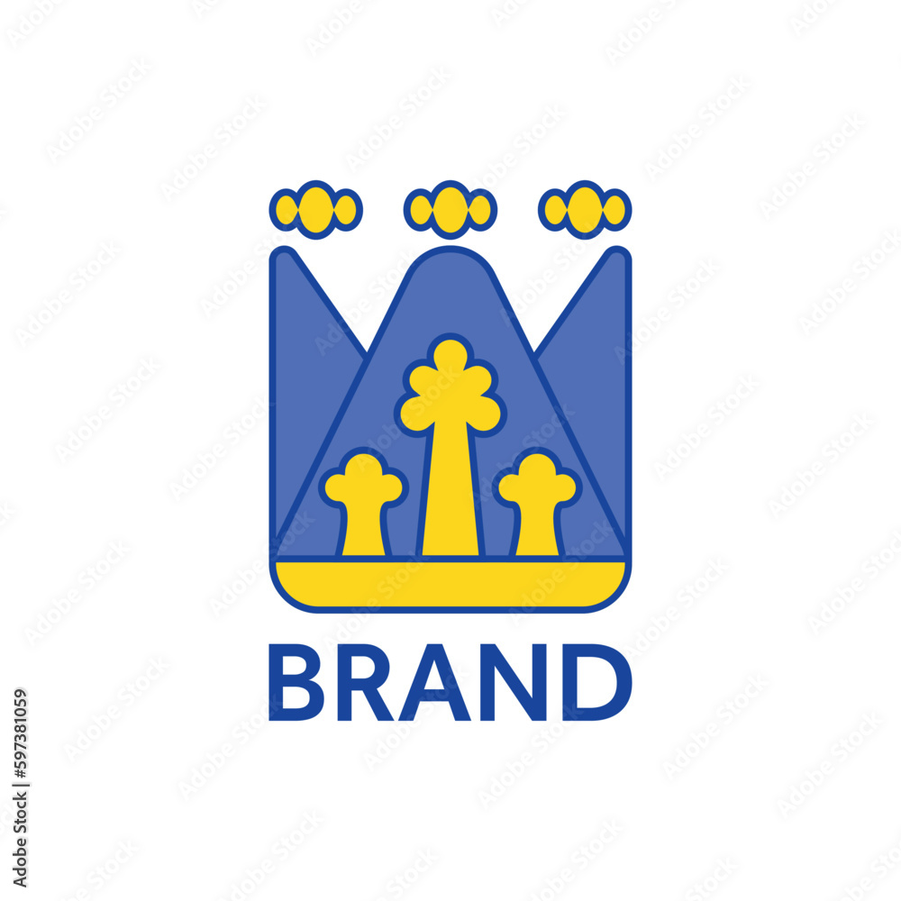 Obraz premium The crown adventure logo. Simple, modern, unique.