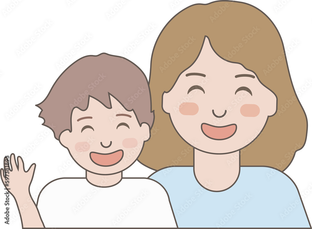 Mother and son Smiling Together. Happy mother's day. Mother and son Smiling Together. Happy mother's day.