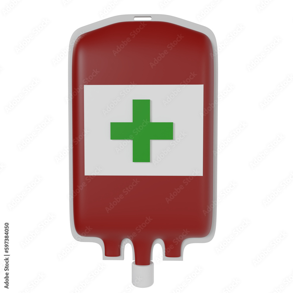 3d render icon illustration medicine emergency blood plasma transfusion injection bag 3d render icon illustration medicine emergency blood plasma transfusion injection bag