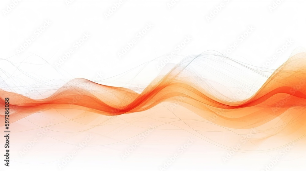 abstract orange line waves on white background abstract orange line waves on white background