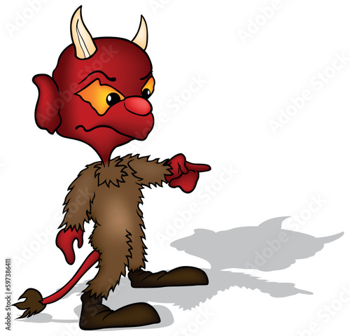 Red Yellow-eyed Horned Devi...