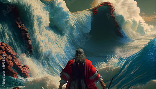 The story of Moses parting the Red Sea