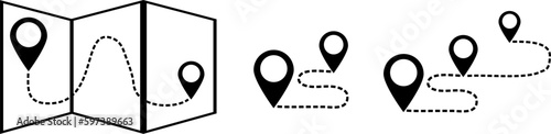 Set mit Start - Ziel Elementen - Navigation