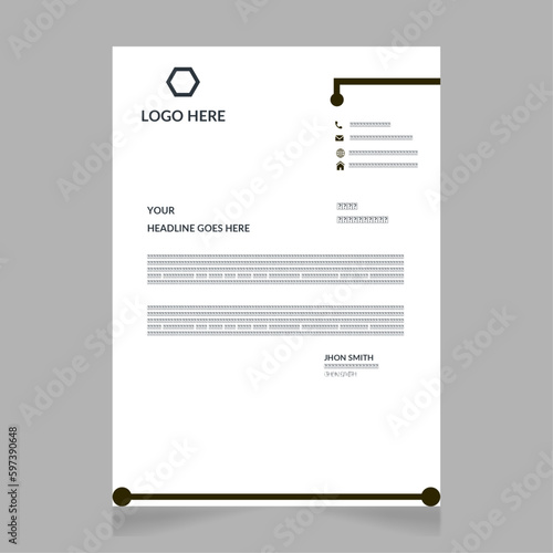 Simple and clean letterhead design.