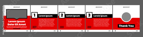 creative carousel or microblog template for social media posts