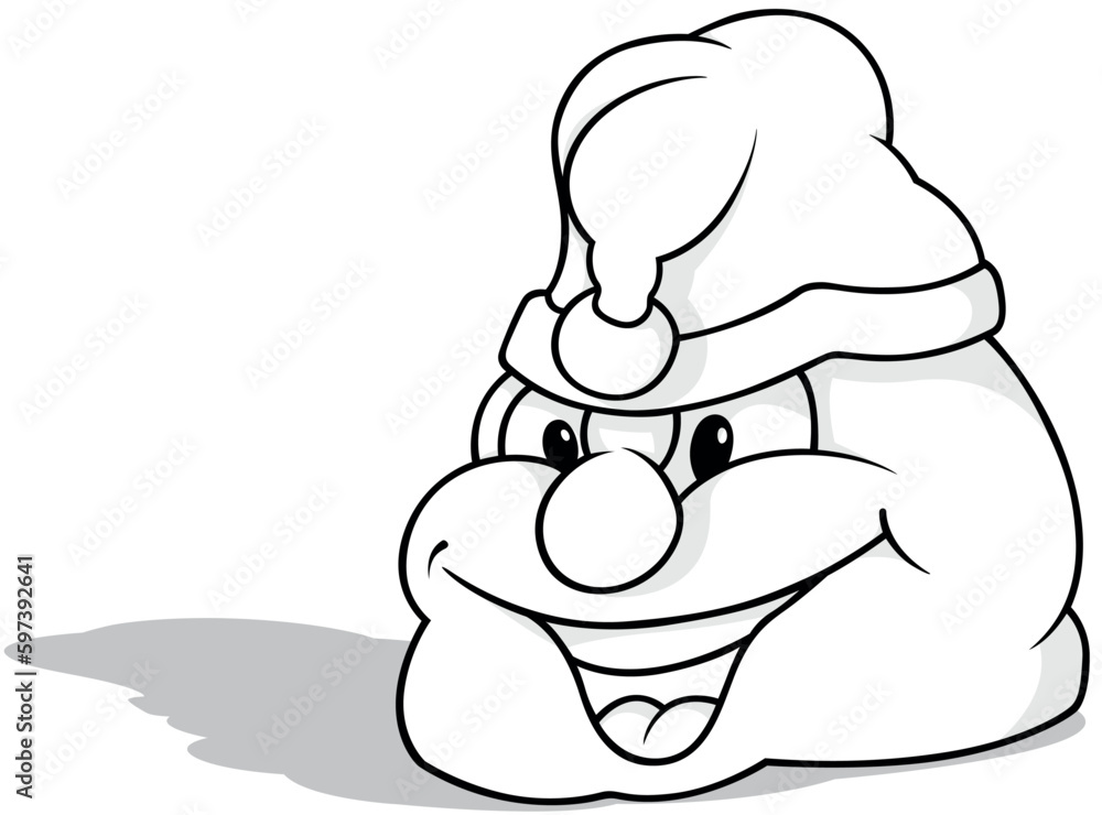 Drawing of a Smiling Figure with a Cap on his Head Drawing of a Smiling Figure with a Cap on his Head