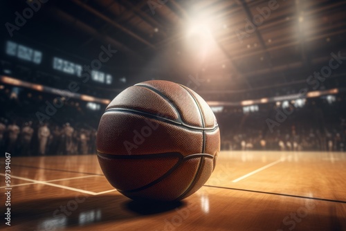 Basketball ball arena sport. Generate Ai photo