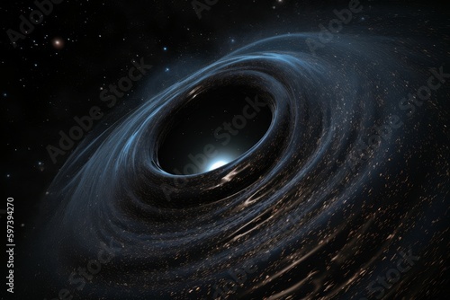 Space black hole spiral. Generate Ai