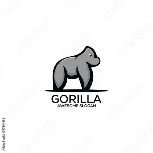 gorilla logo design mascot color