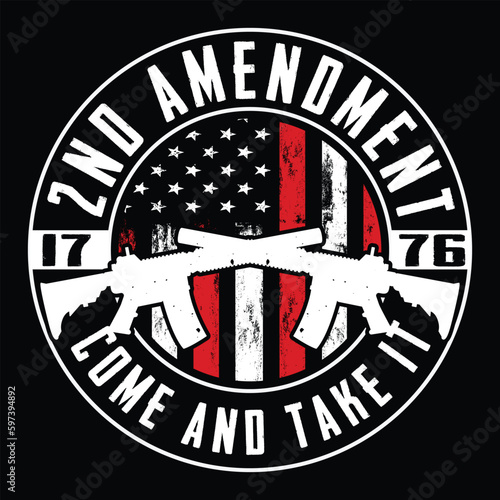 Second Amendment , American flag t-shirt design