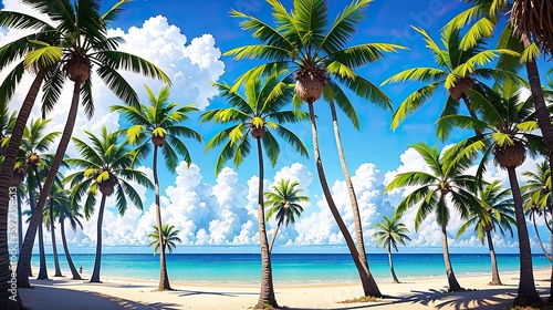 palm trees on the beach